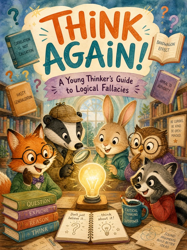 Think Again! A Young Thinker's Guide to Logical Fallacies — book cover